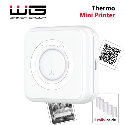 Winner Group - Mini termotilačiareň 800 mAh biela