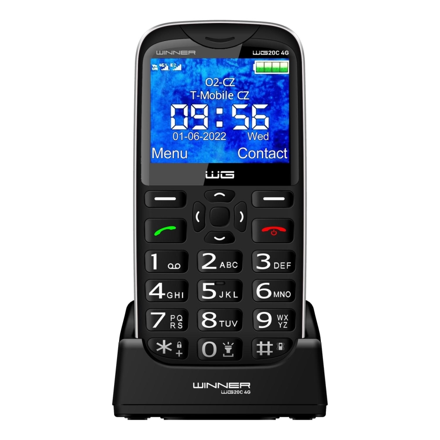 Winner Group - Mobilný telefón pre seniorov 1600 mAh čierna