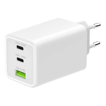 Winner Group - Nabíjací adaptér GaN 1xUSB-A + 2xUSB-C 100W biela