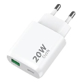 Winner Group - Rychlonabíjací adaptér 1xUSB-C + 1xUSB-A Power Delivery 20W biela