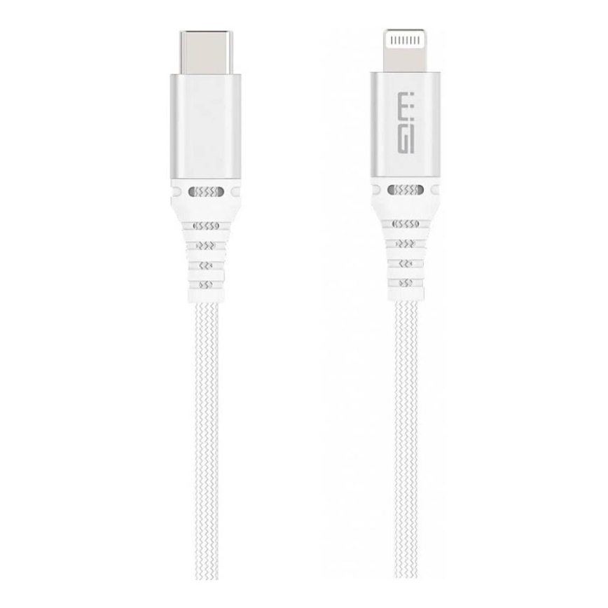 Winner Group - USB kábel MFI Lightning / USB-C 1m biela