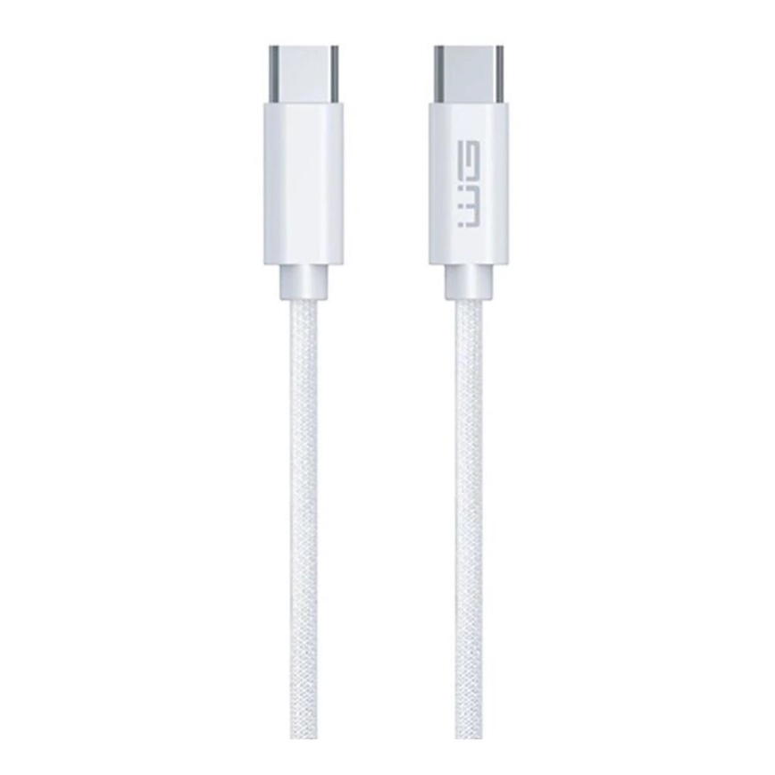 Winner Group - USB kábel USB-C / USB-C 60W 1m biela