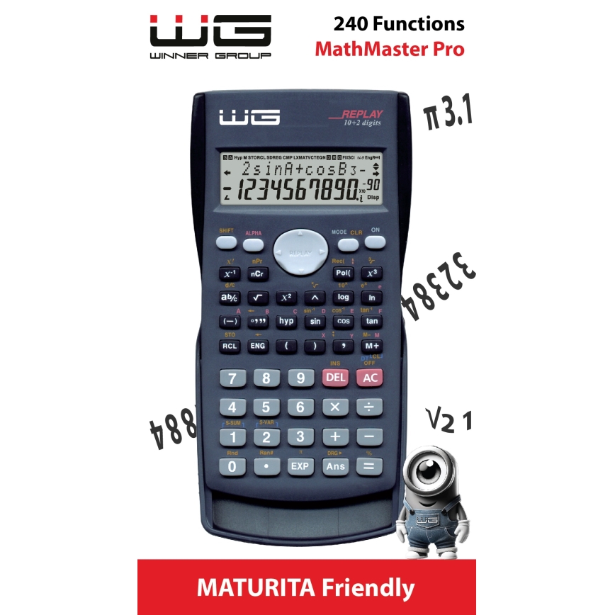 Winner Group - Vedecká kalkulačka MathMaster Pro 1xLR44 čierna