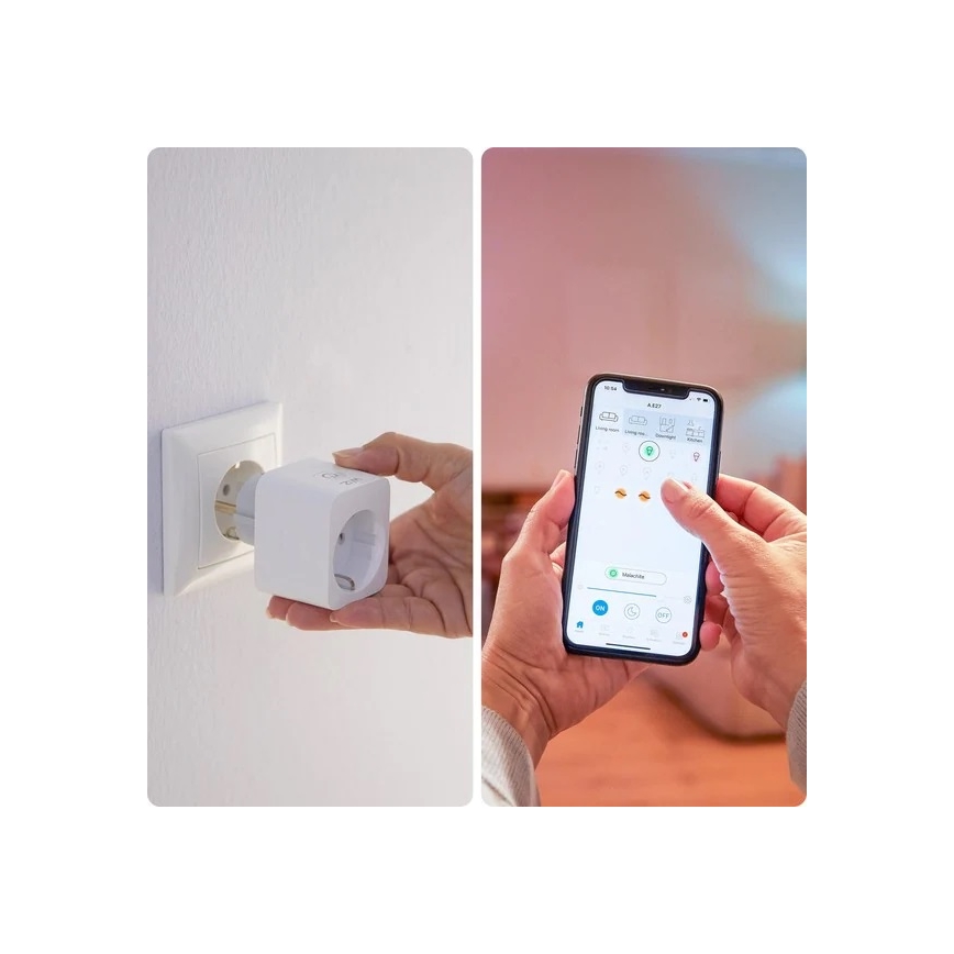 WiZ - Inteligentná zásuvka F 2300W Wi-Fi SCHUKO