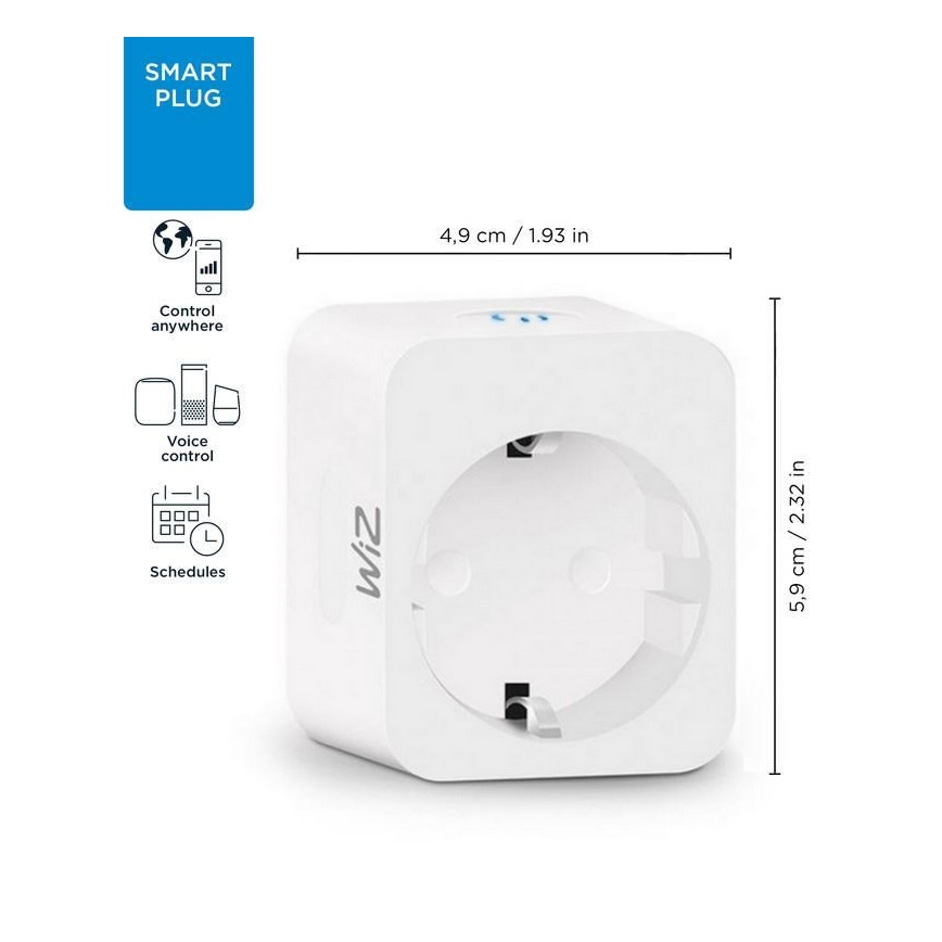 WiZ - Inteligentná zásuvka F 2300W Wi-Fi SCHUKO