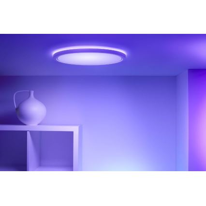 WiZ - LED RGB Stmievateľné stropné svietidlo SUPERSLIM LED/22W/230V 2700-6500K Wi-Fi biela