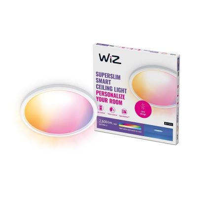 WiZ - LED RGB Stmievateľné stropné svietidlo SUPERSLIM LED/22W/230V 2700-6500K Wi-Fi biela