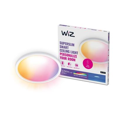 WiZ - LED RGB Stmievateľné stropné svietidlo SUPERSLIM LED/32W/230V 2700-6500K Wi-Fi biela