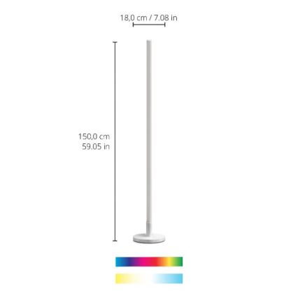WiZ - LED RGBW Stmievateľná stojacia lampa POLE LED/13W/230V 2200-6500K Wi-Fi