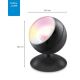 WiZ -LED RGBW Stmievateľná stolná lampa QUEST LED/13W/230V 2200-6500K Wi-Fi čierna