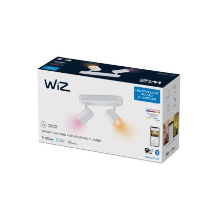 WiZ - LED RGBW Stmievateľné bodové svietidlo IMAGEO 2xGU10/4,9W/230V 2200-6500K Wi-Fi CRI 90 biela