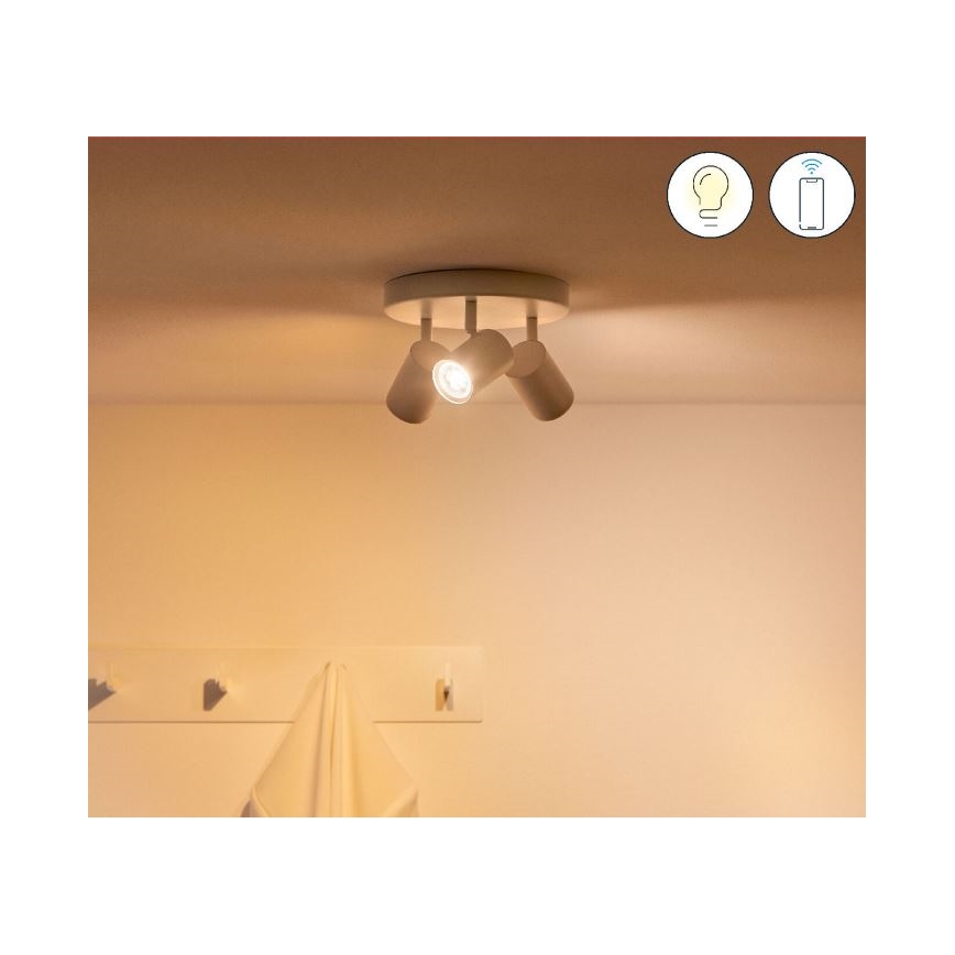 WiZ - LED RGBW Stmievateľné bodové svietidlo IMAGEO 3xGU10/4,9W/230V 2200-6500K Wi-Fi CRI 90 biela