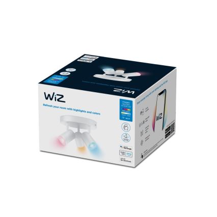 WiZ - LED RGBW Stmievateľné bodové svietidlo IMAGEO 3xGU10/4,9W/230V 2200-6500K Wi-Fi CRI 90 biela