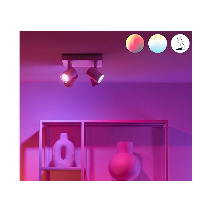 WiZ - LED RGBW Stmievateľné bodové svietidlo IMAGEO 4xGU10/4,9W/230V 2200-6500K Wi-Fi CRI 90 biela