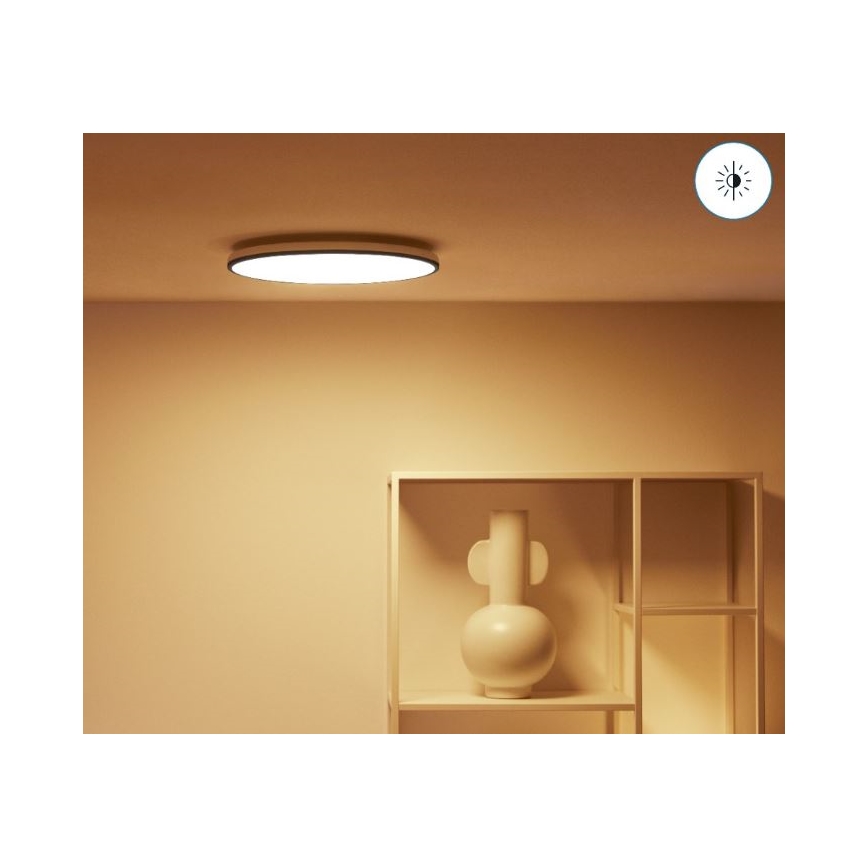 WiZ - LED RGBW Stmievateľné stropné svietidlo RUNE LED/21W/230V 2700-6500K Wi-Fi čierna