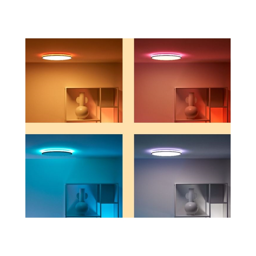 WiZ - LED RGBW Stmievateľné stropné svietidlo RUNE LED/21W/230V 2700-6500K Wi-Fi čierna