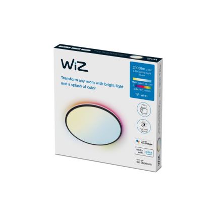 WiZ - LED RGBW Stmievateľné stropné svietidlo RUNE LED/21W/230V 2700-6500K Wi-Fi čierna