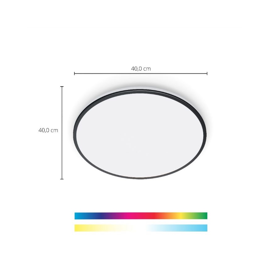 WiZ - LED RGBW Stmievateľné stropné svietidlo RUNE LED/21W/230V 2700-6500K Wi-Fi čierna