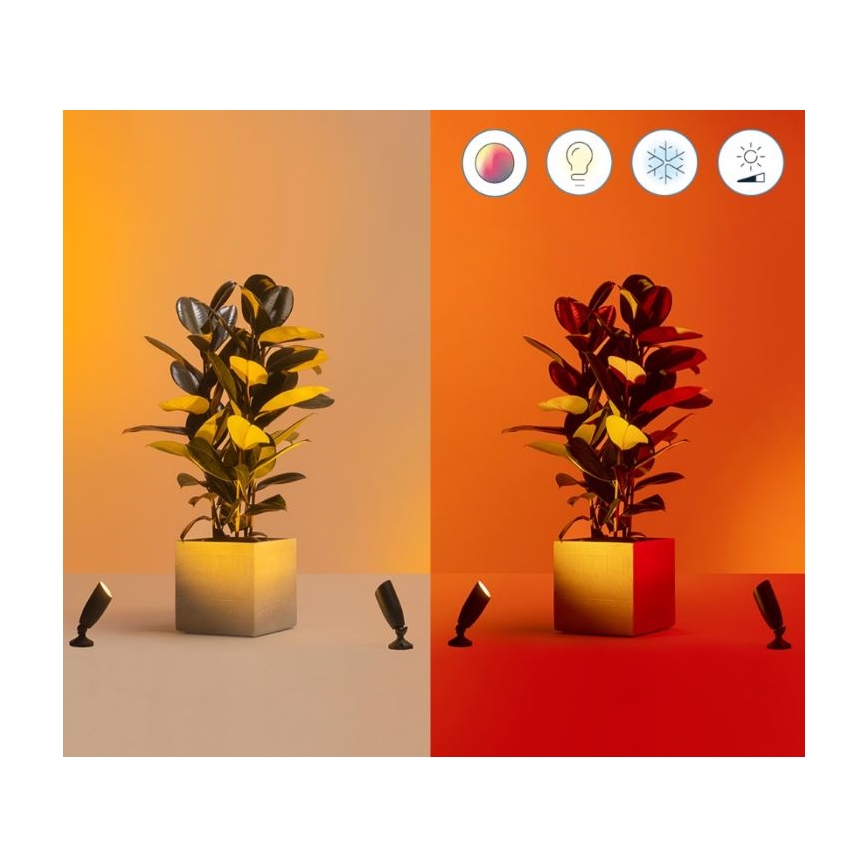 WiZ - LED RGBW Stmievateľné vonkajšie bodové svietidlo SPOT LED/4W/12V 2700K-5000K IP65 Wi-Fi