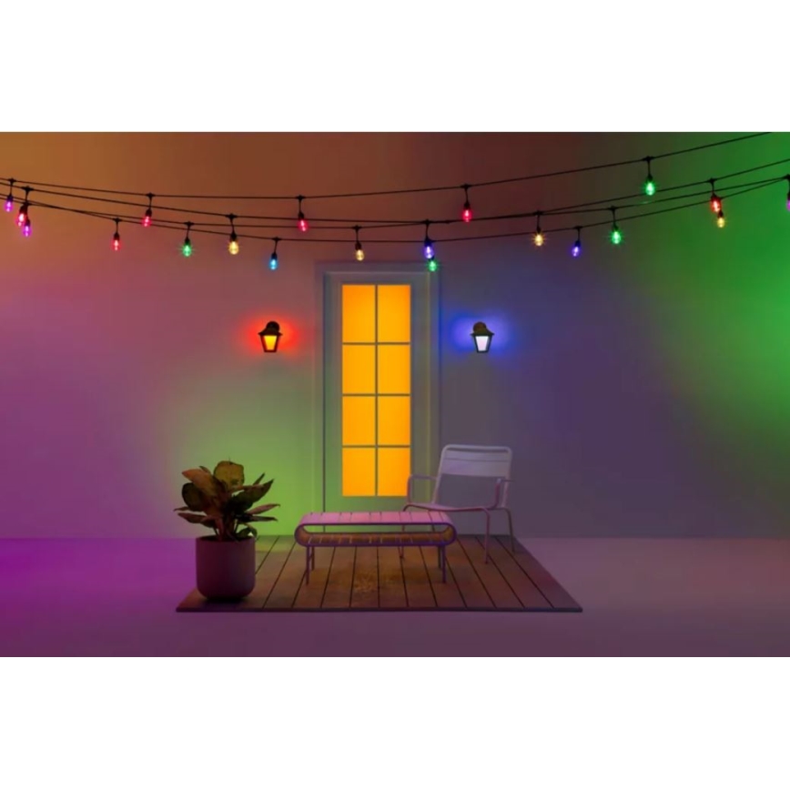 WiZ - LED RGBW Stmievateľné vonkajšie nástenné svietidlo LED/9,5W/230V 2700-5000K IP44 Wi-Fi