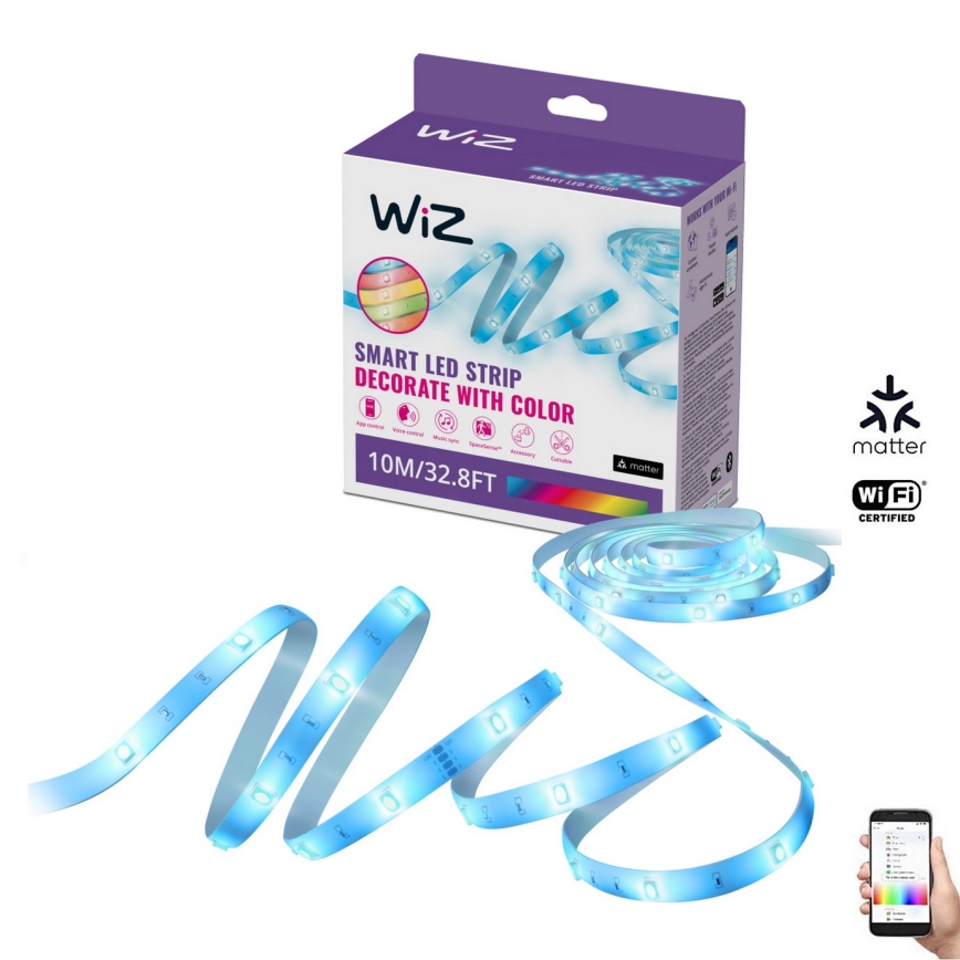 WiZ - LED RGBW Stmievateľný pásik 10m LED/12W/230V 2700-6500K Wi-Fi