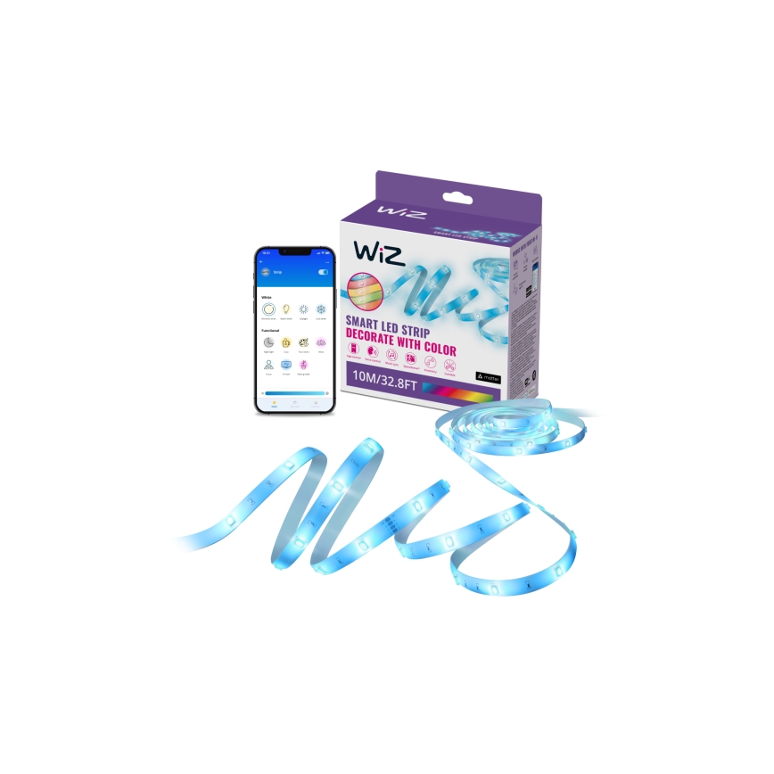 WiZ - LED RGBW Stmievateľný pásik 10m LED/12W/230V 2700-6500K Wi-Fi