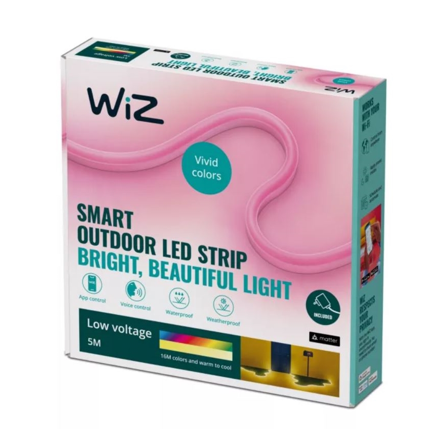 WiZ - LED RGBW Stmievateľný vonkajší pásik 5m LED/24W/230V 2700-5000K Wi-Fi IP65