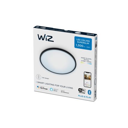 WiZ - LED Stmievateľné stropné svietidlo SUPERSLIM LED/14W/230V 2700-6500K Wi-Fi čierna