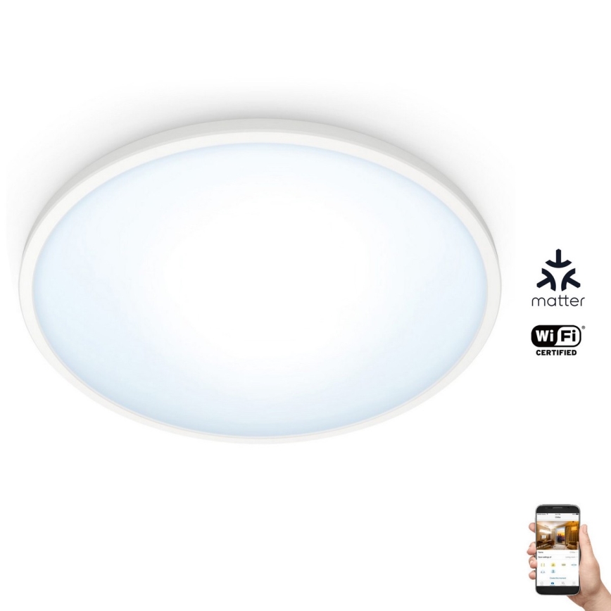 WiZ - LED Stmievateľné stropné svietidlo SUPERSLIM LED/16W/230V 2700-6500K Wi-Fi biela