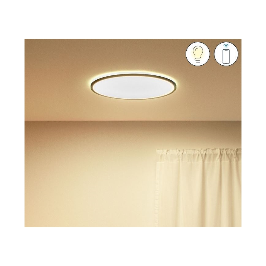 WiZ - LED Stmievateľné stropné svietidlo SUPERSLIM LED/22W/230V 2700-6500K Wi-Fi čierna