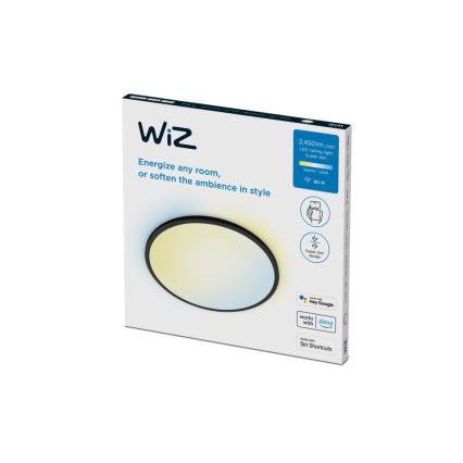 WiZ - LED Stmievateľné stropné svietidlo SUPERSLIM LED/22W/230V 2700-6500K Wi-Fi čierna