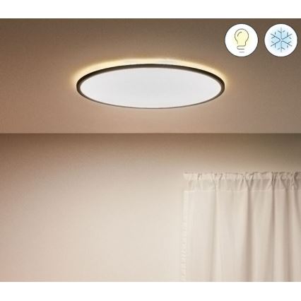 WiZ - LED Stmievateľné stropné svietidlo SUPERSLIM LED/32W/230V 2700-6500K Wi-Fi čierna