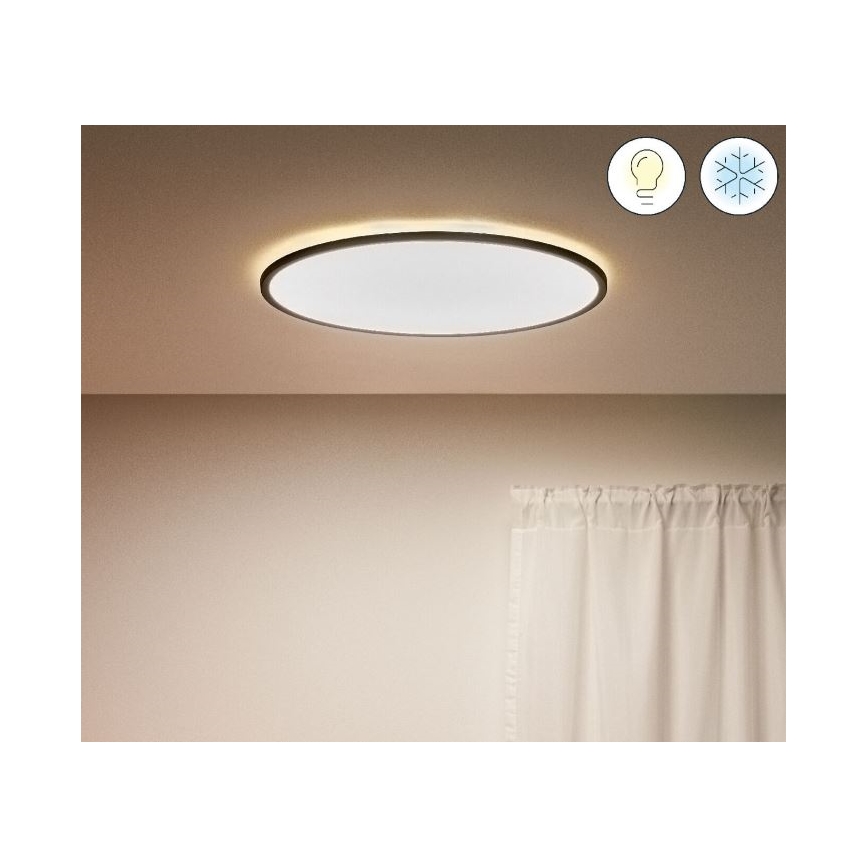 WiZ - LED Stmievateľné stropné svietidlo SUPERSLIM LED/32W/230V 2700-6500K Wi-Fi čierna