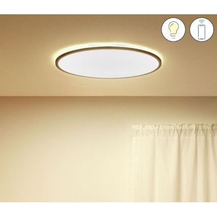 WiZ - LED Stmievateľné stropné svietidlo SUPERSLIM LED/32W/230V 2700-6500K Wi-Fi čierna