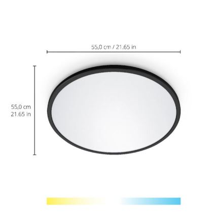 WiZ - LED Stmievateľné stropné svietidlo SUPERSLIM LED/32W/230V 2700-6500K Wi-Fi čierna