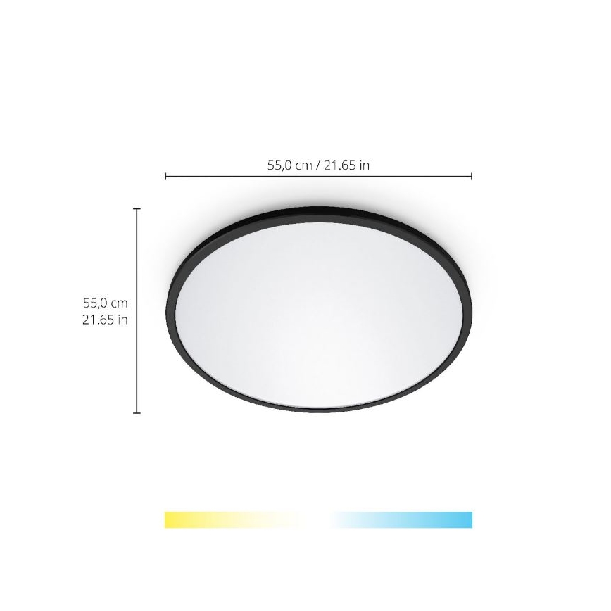 WiZ - LED Stmievateľné stropné svietidlo SUPERSLIM LED/32W/230V 2700-6500K Wi-Fi čierna