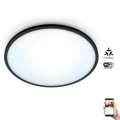 WiZ - LED Stmievateľné stropnvé svietidlo SUPERSLIM LED/16W/230V 2700-6500K Wi-Fi černá