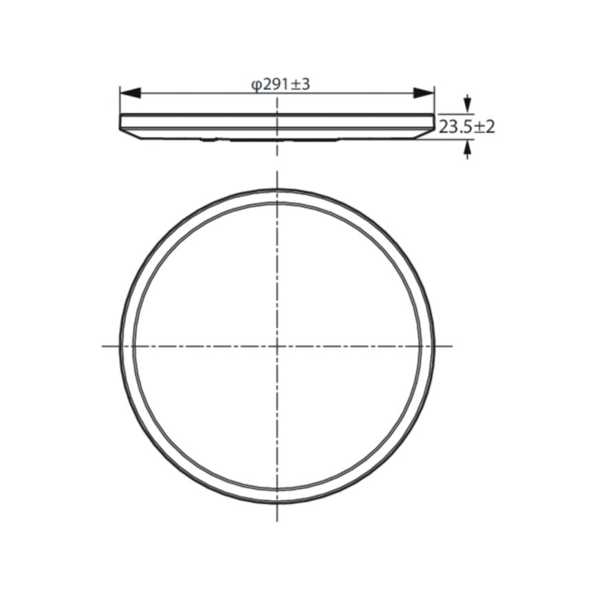 WiZ - LED Stmievateľné stropnvé svietidlo SUPERSLIM LED/16W/230V 2700-6500K Wi-Fi černá
