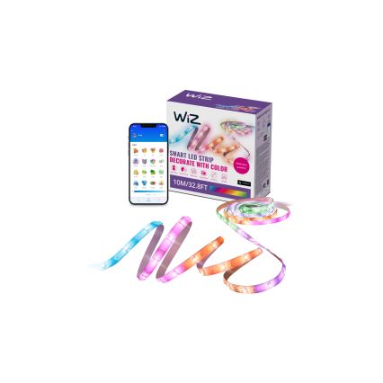 WiZ - RGBIC LED stmievateľný pásik 10 m, 21 W, 230 V, 2700–6500 K, Wi‑Fi