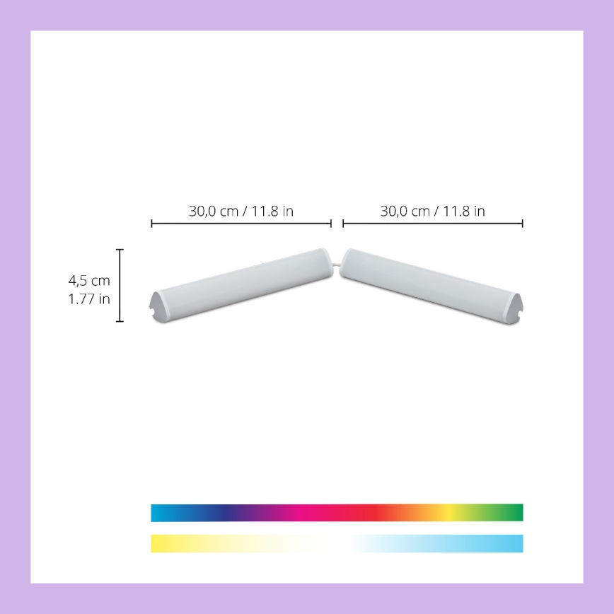 WiZ - SADA 2x LED RGBW Stmievateľná lampa BAR LED/5,5W/230V 2200-6500K Wi-Fi