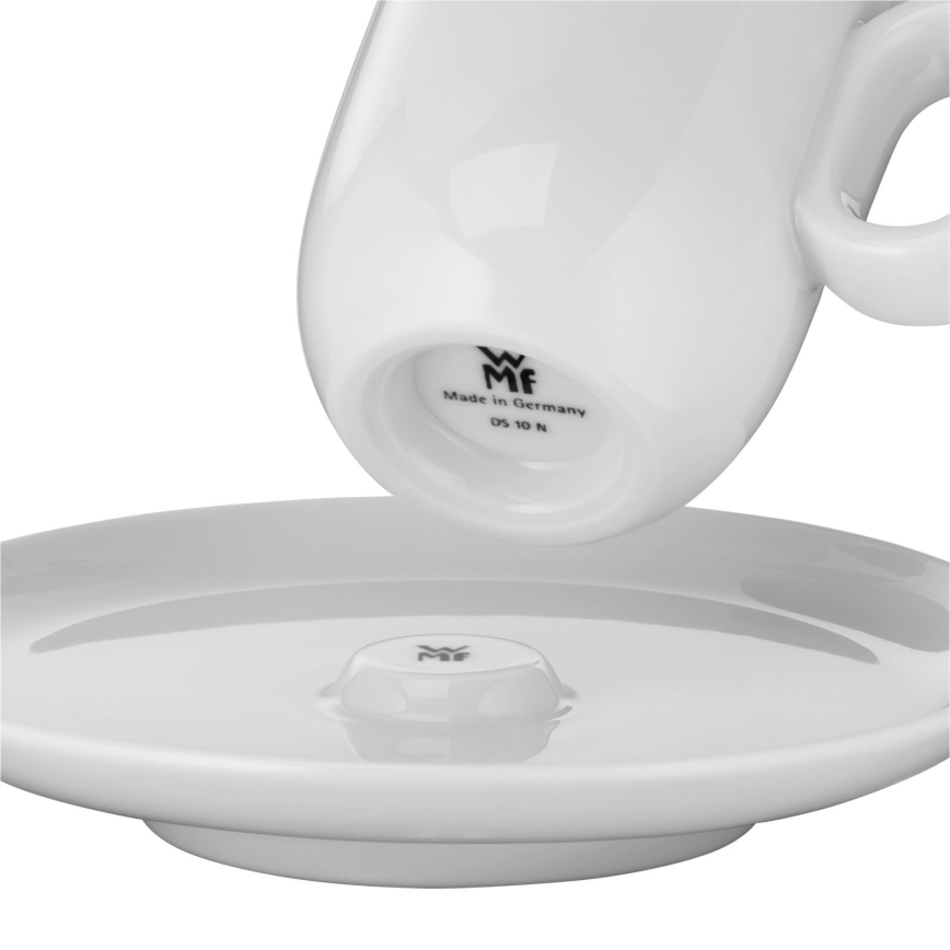 WMF - SADA 2x Šálka na espresso s podšálkou BARISTA biela