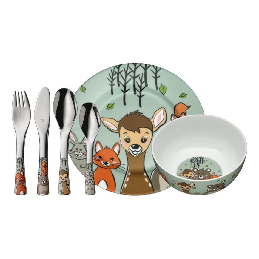 WMF - Sada detského riadu a príborov FOREST FRIENDS 6ks