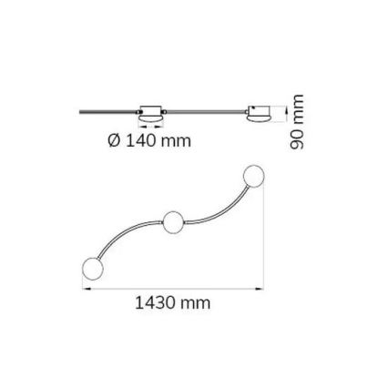 Wofi 10181 - LED Stmievateľné bodové svietidlo LIMA 3xLED/7W/230V 3000K