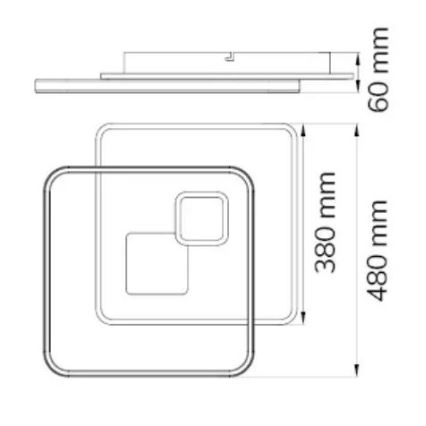 Wofi 11620 - LED Stmievateľné stropné svietidlo AKON LED/43,5W/230V 2700-5500K + diaľkové ovládanie