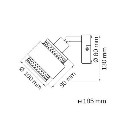 Wofi 11646 - Nástenné bodové svietidlo GROVE 1xE14/28W/230V