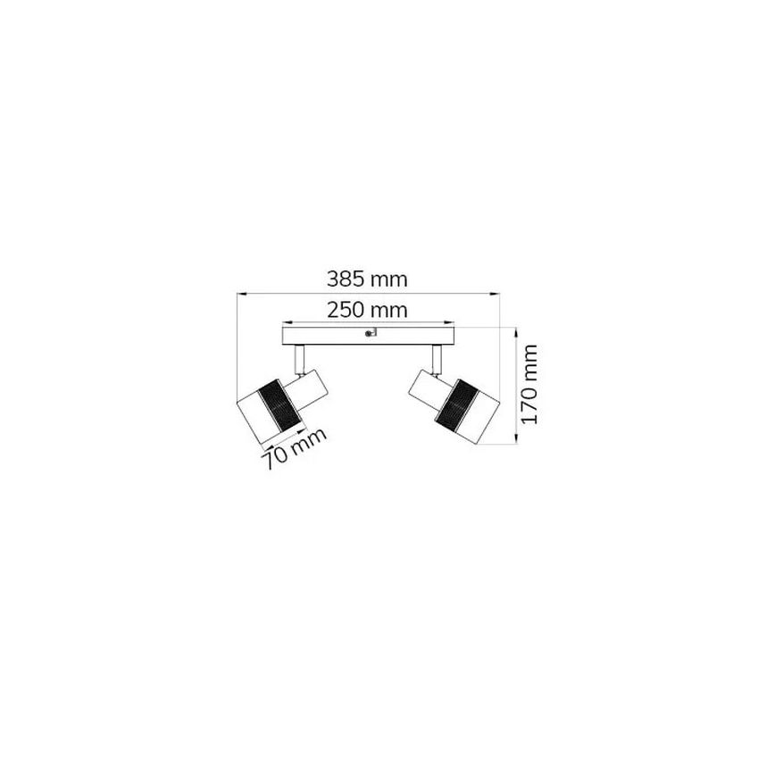 Wofi 11650 - Bodové svietidlo DORAL 2xE14/28W/230V