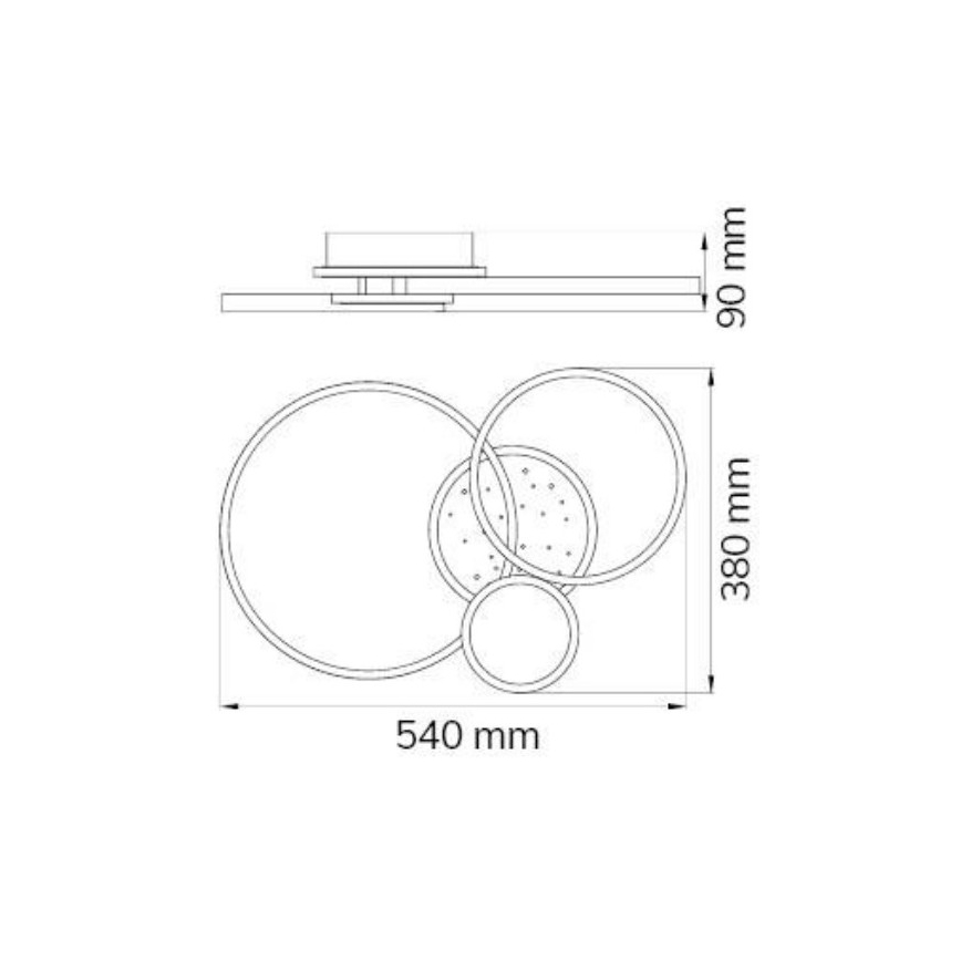 Wofi 11657 - LED Stmievateľný prisadený luster KIAH LED/32,5W/230V 3000K