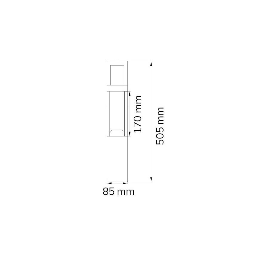 Wofi 12228 - LED Vonkajšia lampa SIERRA LED/10W/230V IP54 50,5 cm