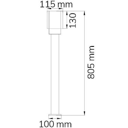 Wofi 12232 - Vonkajšia lampa PITA 1xE27/10W/230V IP54