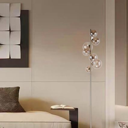 Wofi 3014-701W - LED Stojacia lampa VILLA 7xG9/3W/230V zlatá